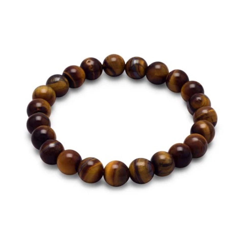 New! Natural Tiger's Eye Bead Bracelet
